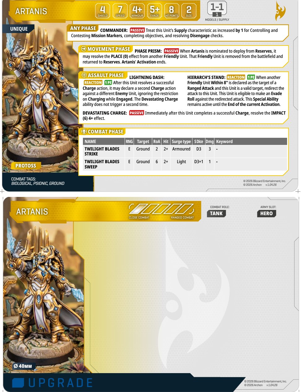 Artanis card